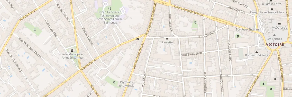 Plan du 8 Rue Saint Genes à Bordeaux