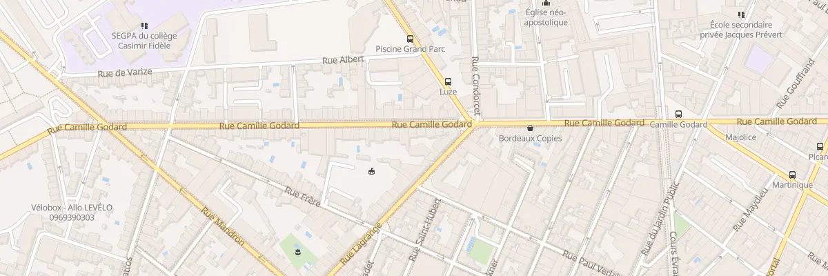 Plan du 92 Rue Camille Godard à Bordeaux
