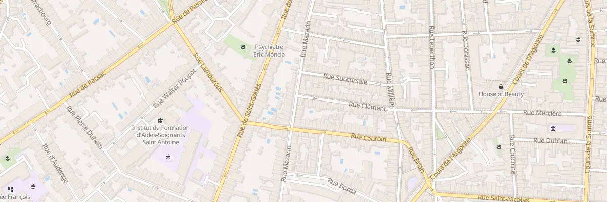 Plan du 3 Rue Clément à Bordeaux