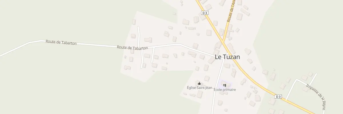 Plan du 33 Le Bourg-sud au Tuzan