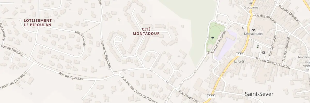 Plan du 1301 Res Montadour à Saint-Sever