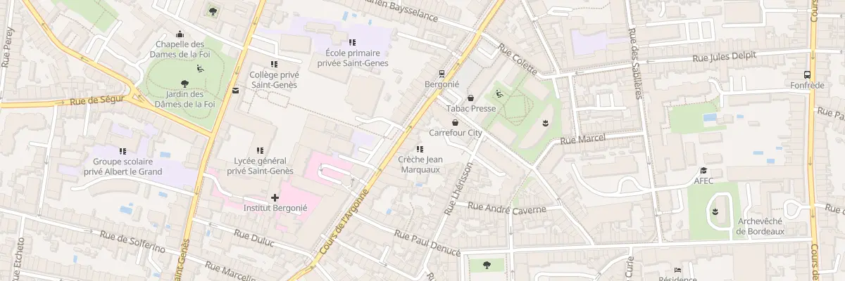 Plan du 206 Crs de l’Argonne à Bordeaux