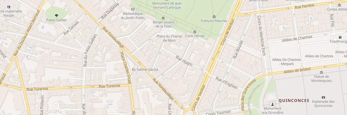 Plan du 16 Rue Hustin à Bordeaux