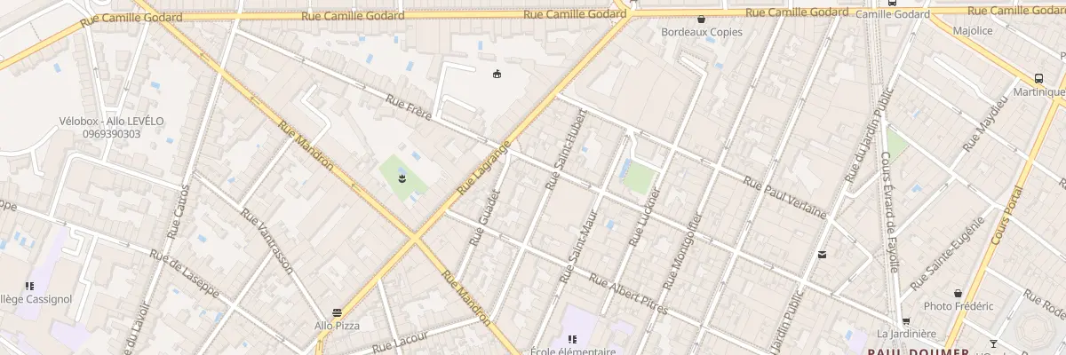 Plan du 92 Rue Frere à Bordeaux