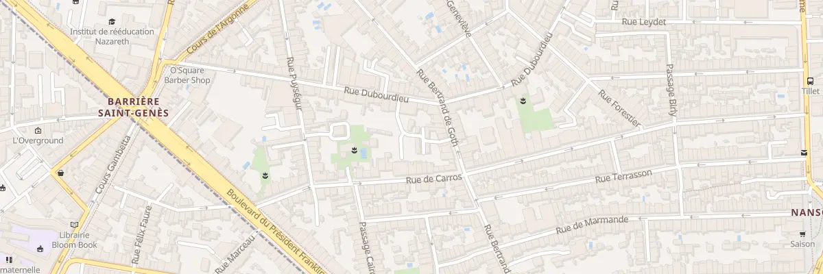 Plan du 11 Rue de Carros à Bordeaux