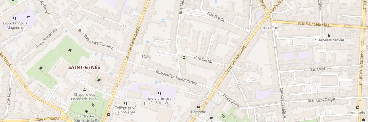 Plan du 134 Rue Mazarin à Bordeaux