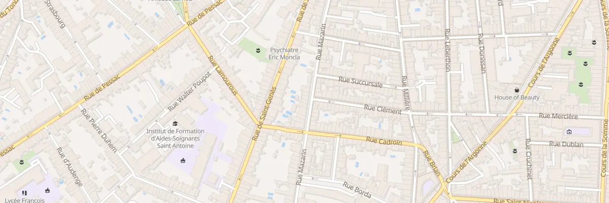 Plan du 61 Rue Mazarin à Bordeaux