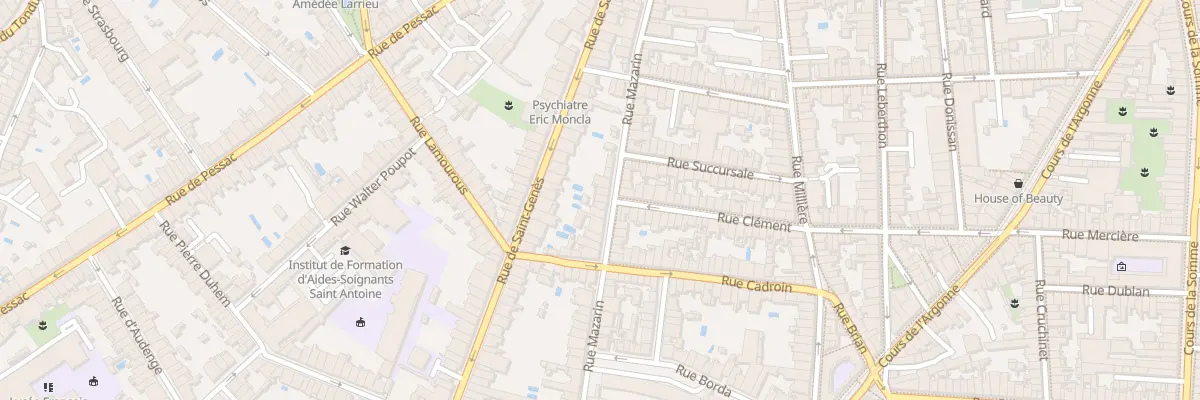 Plan du 59 Rue Mazarin à Bordeaux