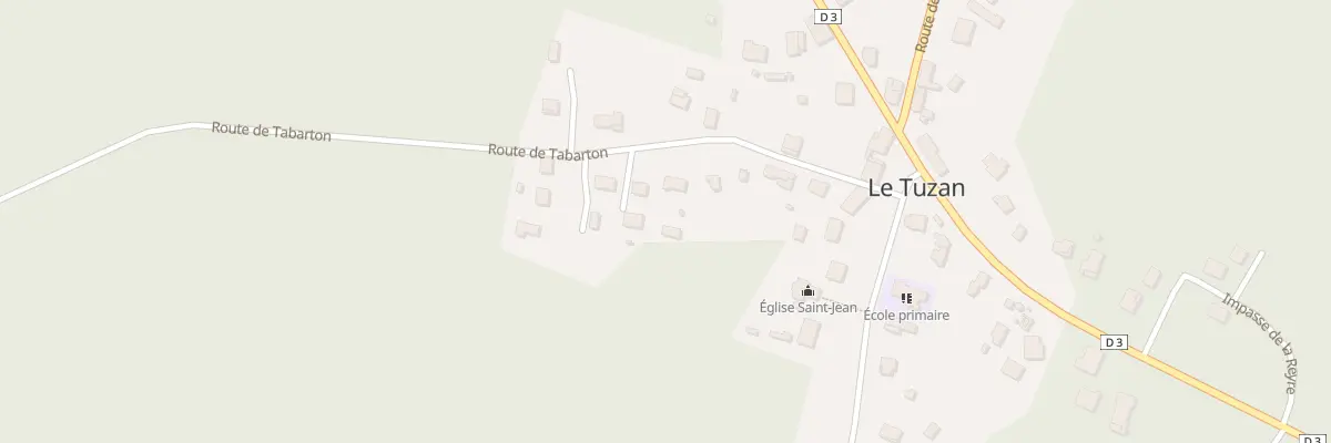Plan du 5001 Le Bourg-sud au Tuzan