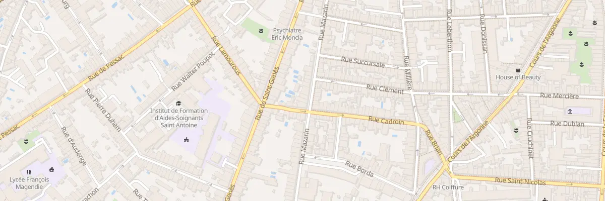 Plan du 71 Rue Mazarin à Bordeaux