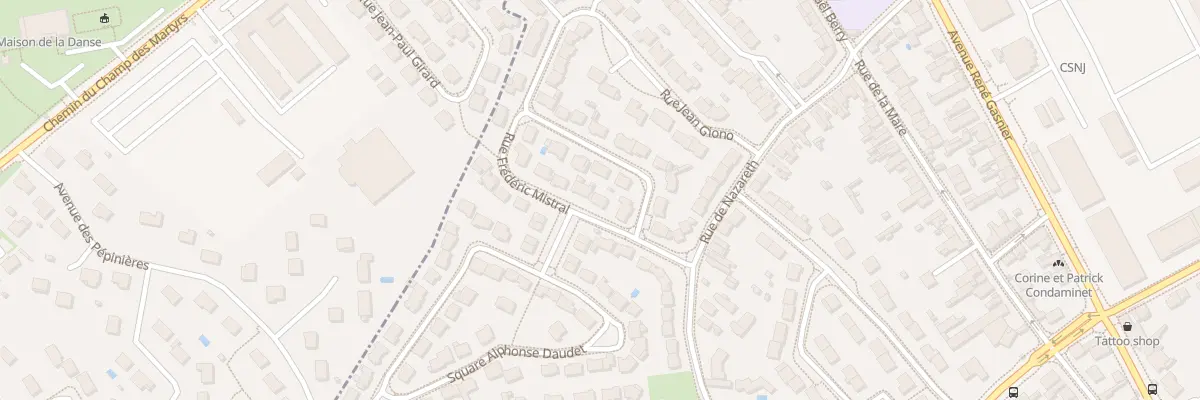 Plan du 8 Rue Frédéric Mistral à Angers