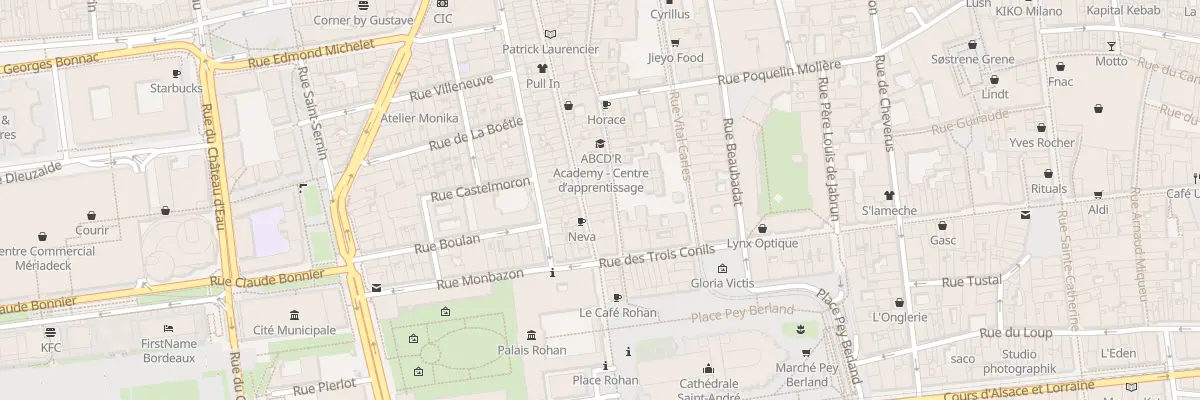 Plan du 60 Rue des Remparts à Bordeaux