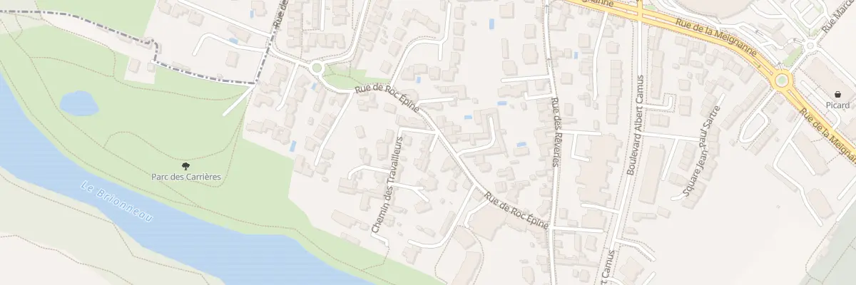 Plan du 1 Che des Travailleurs à Angers