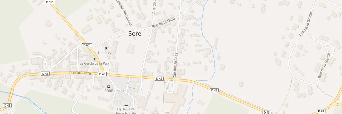 Plan du 73 Rue des Arènes à Sore