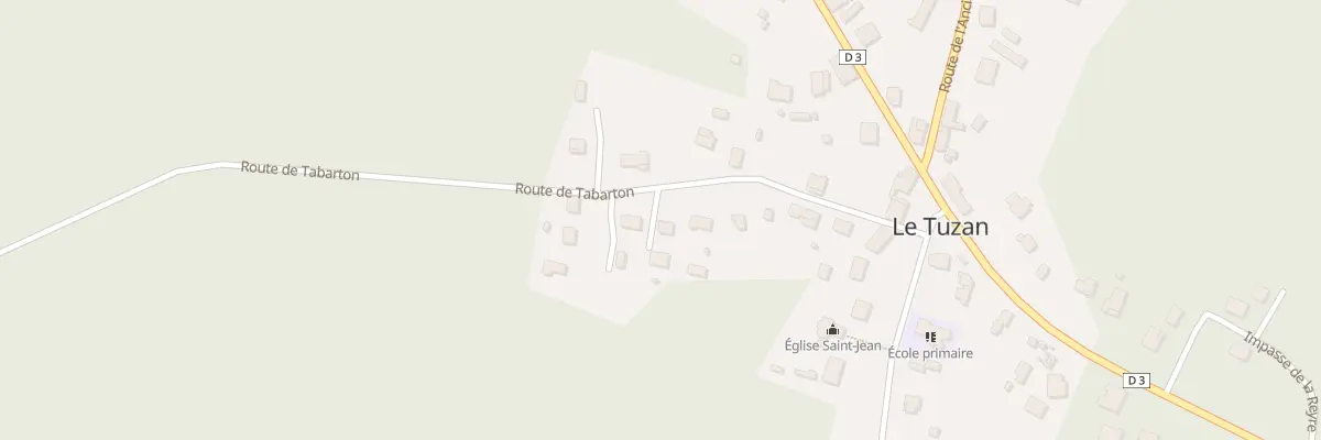 Plan du 5002 Le Bourg-sud au Tuzan