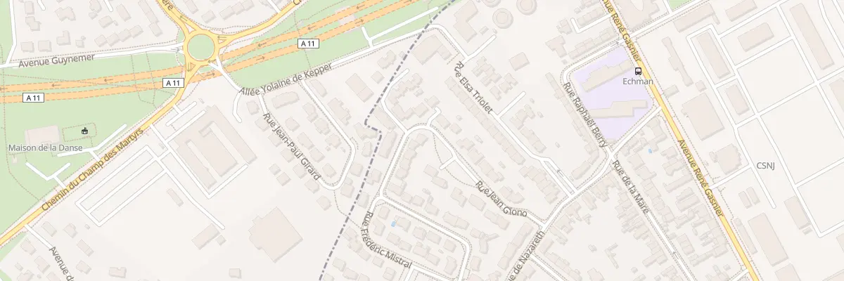 Plan du 13 Rue Jean Giono à Angers