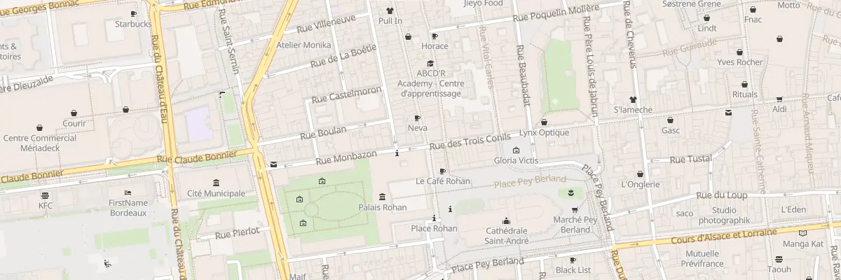 Plan du 75 Rue des Remparts à Bordeaux