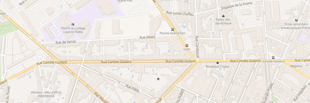 Plan du 93 Rue Camille Godard à Bordeaux