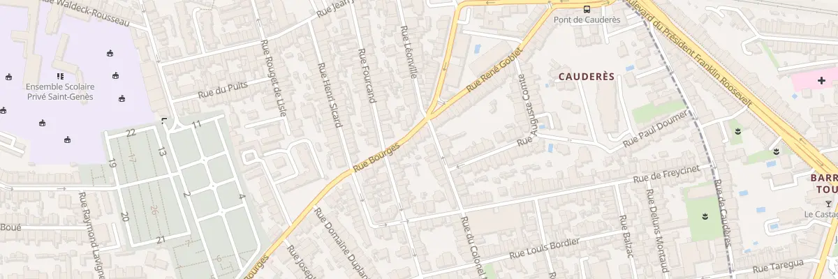 Plan du 32 Rue Bourges à Talence