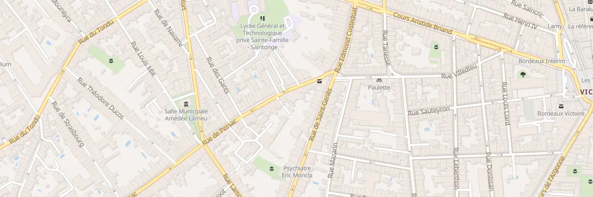 Plan du 20 Rue de Pessac à Bordeaux