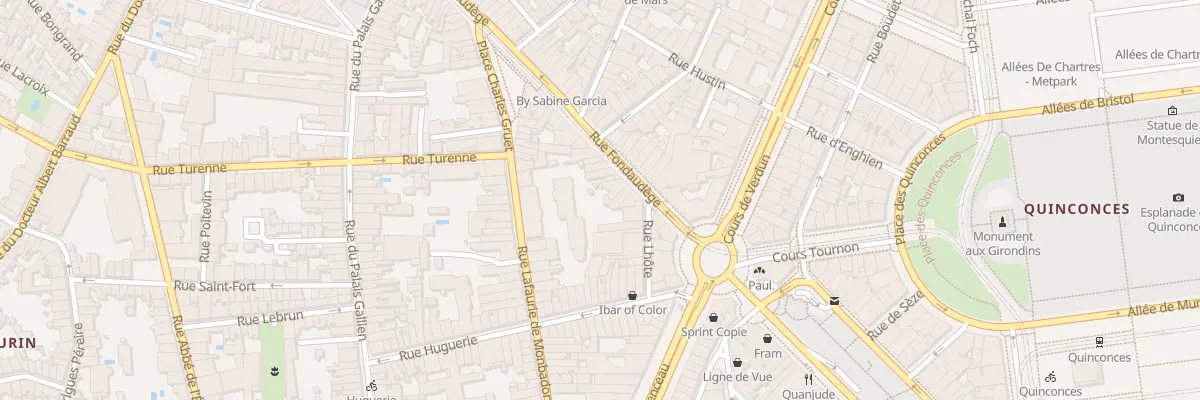 Plan du 10 Rue Fondaudège à Bordeaux