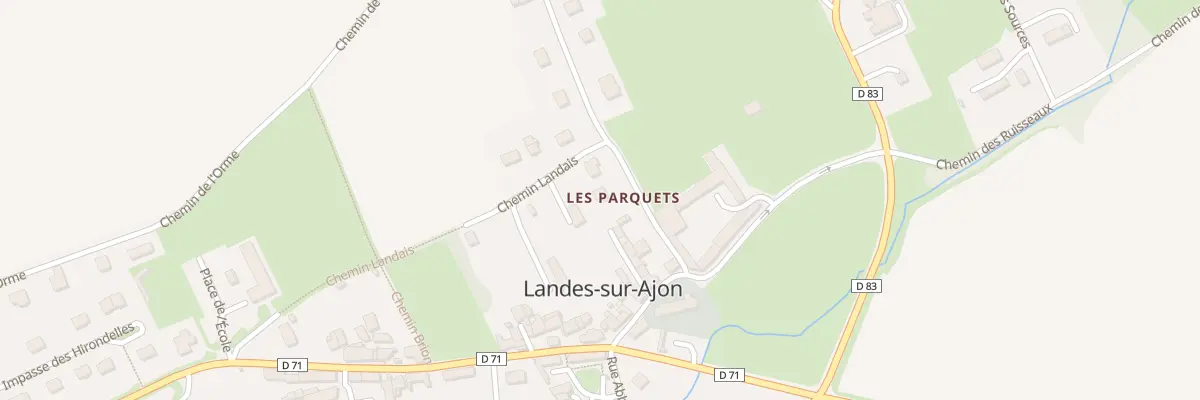 Plan du 83 Che des Parquets à Landes-sur-Ajon