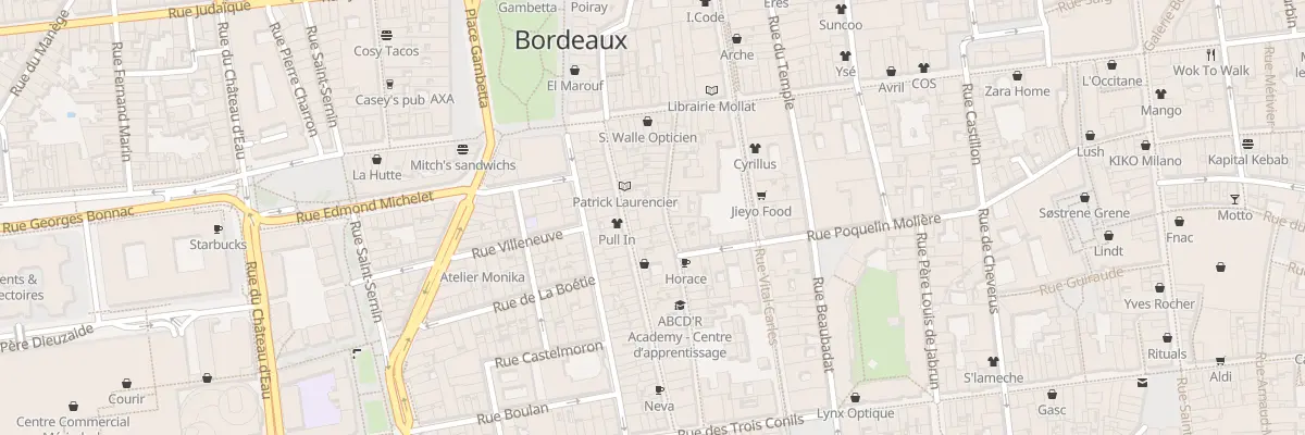 Plan du 20 Rue des Remparts à Bordeaux