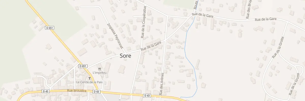 Plan du 222 Rue de la Gare à Sore