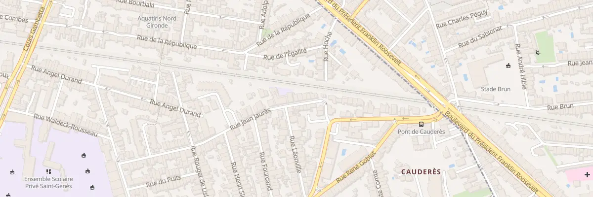 Plan du 92 Rue Jean Jaurès à Talence