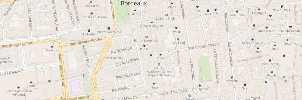 Plan du 28 Rue des Remparts à Bordeaux