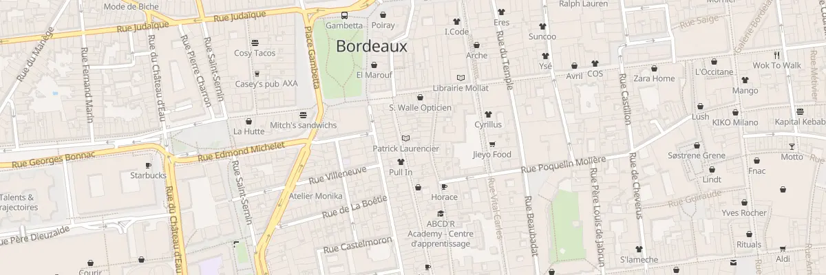 Plan du 14 Rue des Remparts à Bordeaux