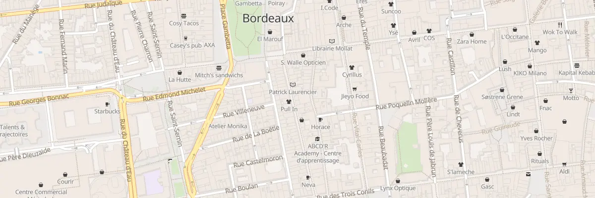Plan du 22 Rue des Remparts à Bordeaux
