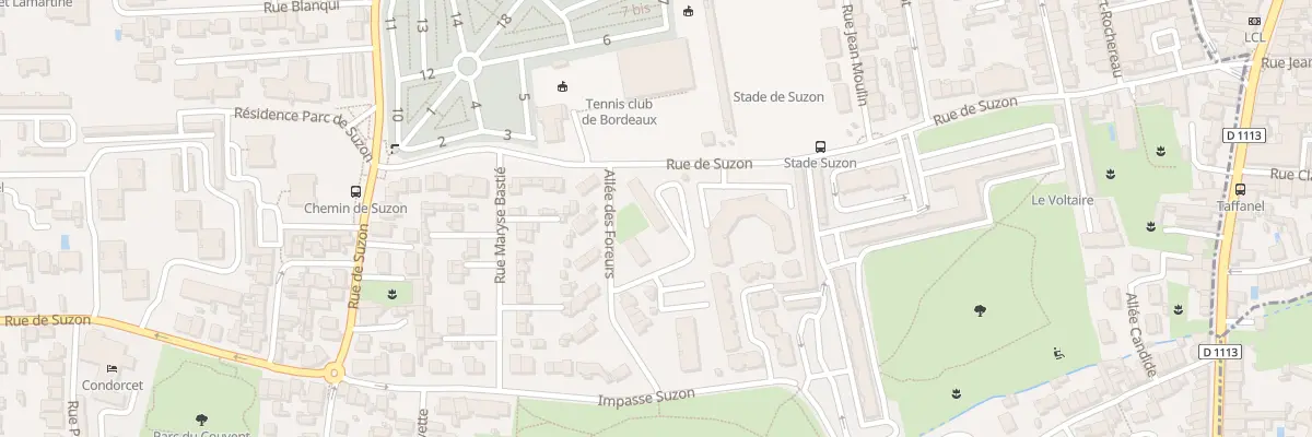 Plan du 3 All des Foreurs à Talence