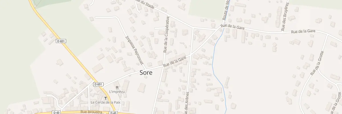 Plan du 215 Rue de la Gare à Sore