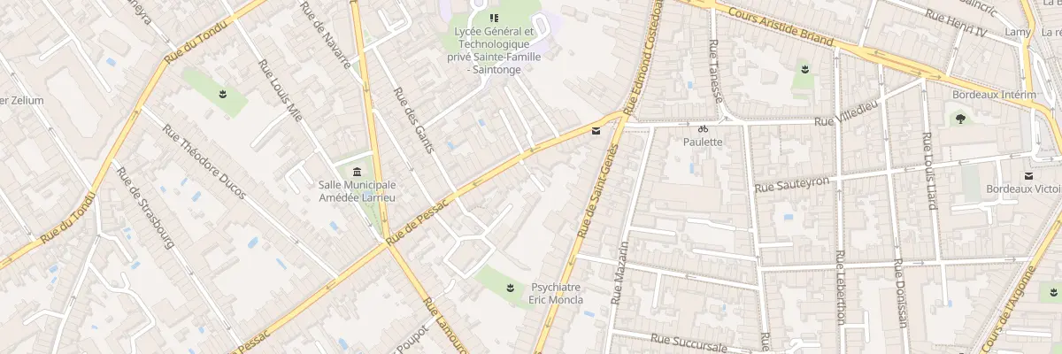 Plan du 30 Rue de Pessac à Bordeaux