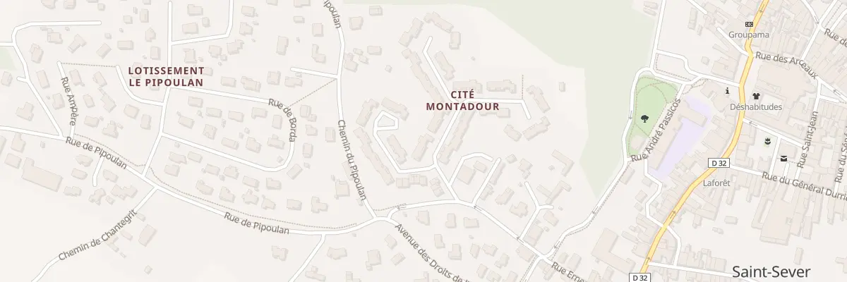 Plan du 38 Res Montadour à Saint-Sever