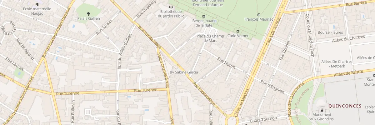 Plan du 37 Rue Fondaudège à Bordeaux