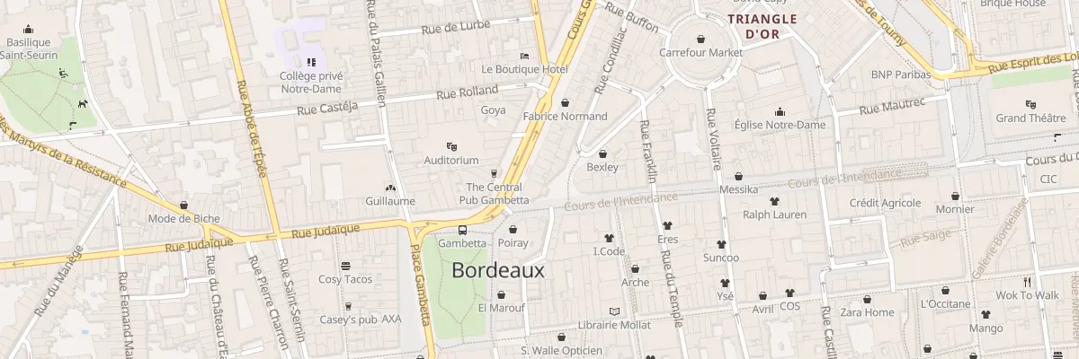 Plan du 6 Crs Georges Clémenceau à Bordeaux