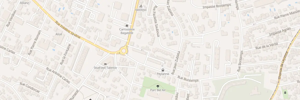 Plan du 10 Rue Bontemps à Talence