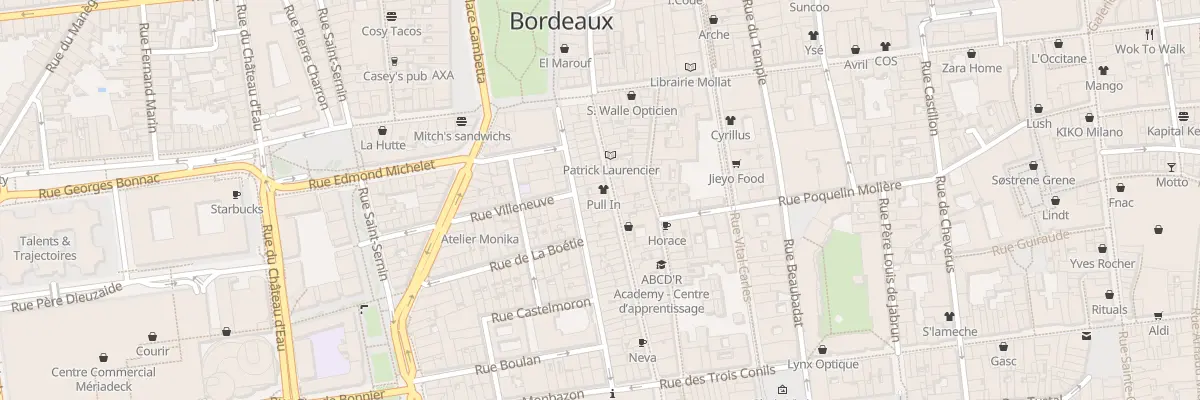 Plan du 25 Rue des Remparts à Bordeaux