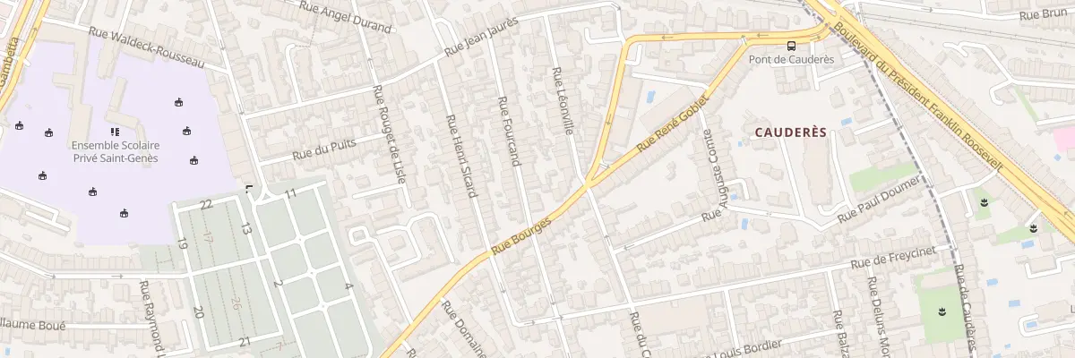 Plan du 12 Rue Fourcand à Talence