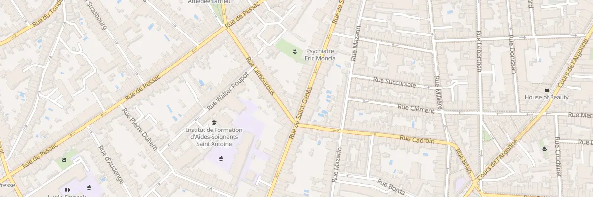 Plan du 57 Rue Saint Genes à Bordeaux
