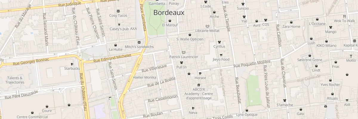 Plan du 21 Rue des Remparts à Bordeaux