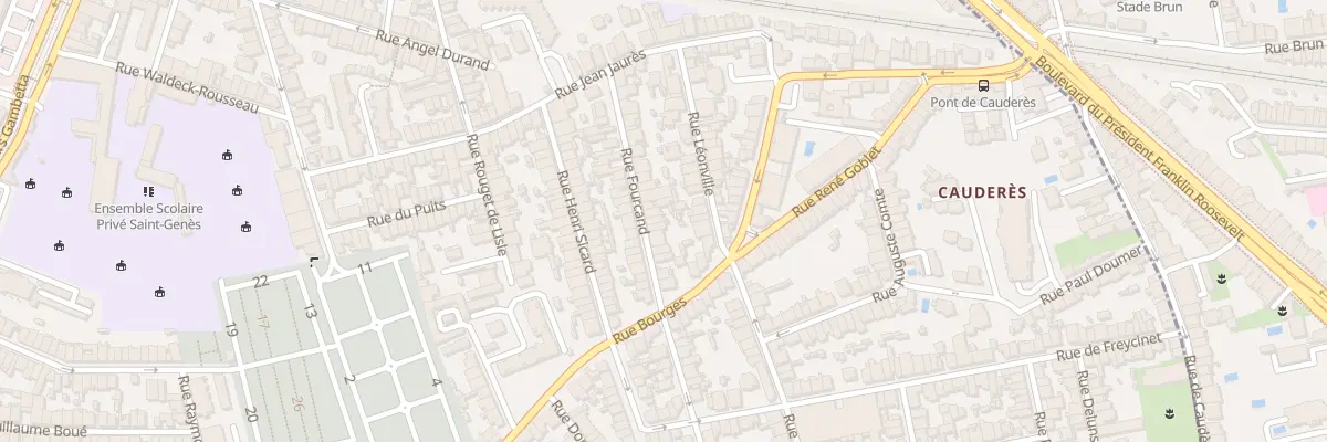 Plan du 16B Rue Fourcand à Talence