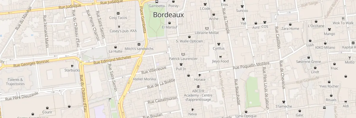Plan du 19 Rue des Remparts à Bordeaux