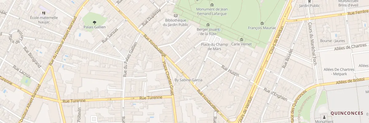 Plan du 47 Rue Fondaudège à Bordeaux