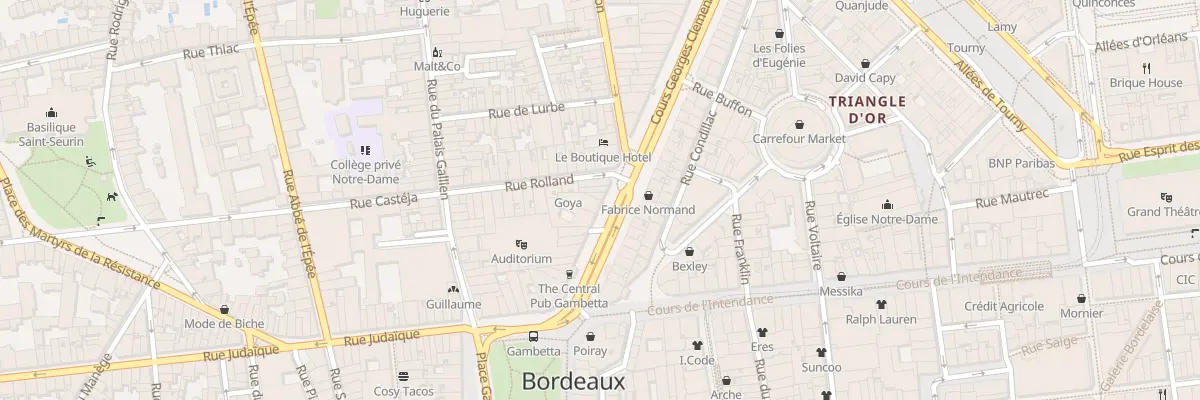 Plan du 19 Crs Georges Clémenceau à Bordeaux