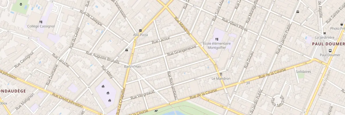 Plan du 18 Rue Grangeneuve à Bordeaux