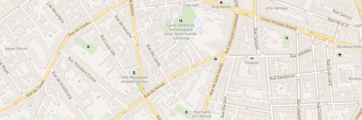 Plan du 29 Rue de Pessac à Bordeaux