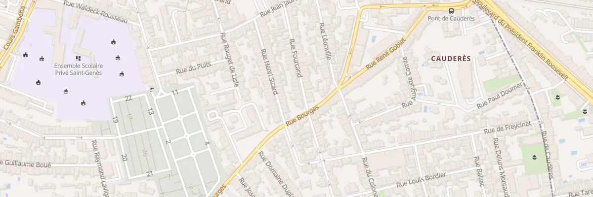 Plan du 5 Rue Fourcand à Talence